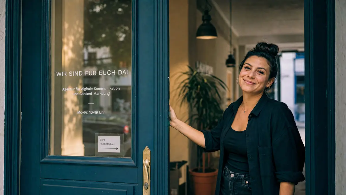 Einladende offene Bürotür in Berlin-Neukölln